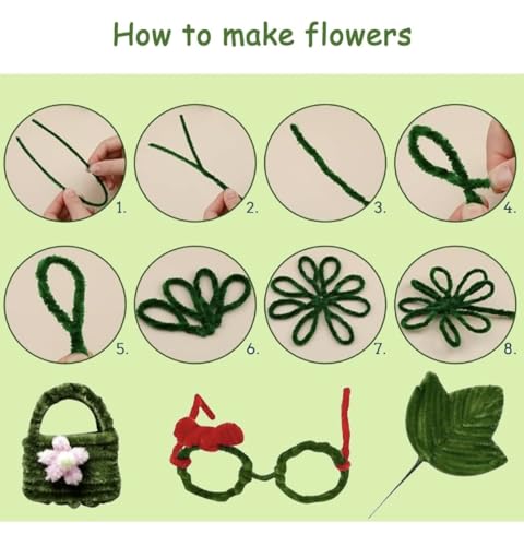 Image of Pipe Cleaner 12 inch: Olive Green Color : 100pcs : for HobbyCrafts, Scrapbooking, DIY Accessory