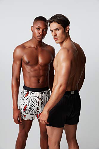 Men's Silk Boxer Shorts - Pure Mulberry Silk Underwear, Luxury Sleepwear, Pajamas Lounge Shorts - Improved Waistband4