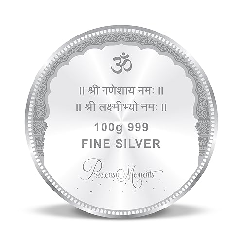 Image of ACPL Precious Moments Maa Laxmi and Ganesh Ji 999 Pure Silver Coin
