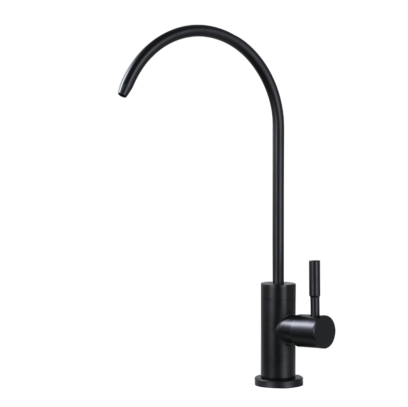 HTTGDGDH Reverse Osmosis Water Tap, 360° Rotation 1 Hole Cold Water Tap, Stainless Steel Filter Tap For Kitchen Sink,Black,Black-A