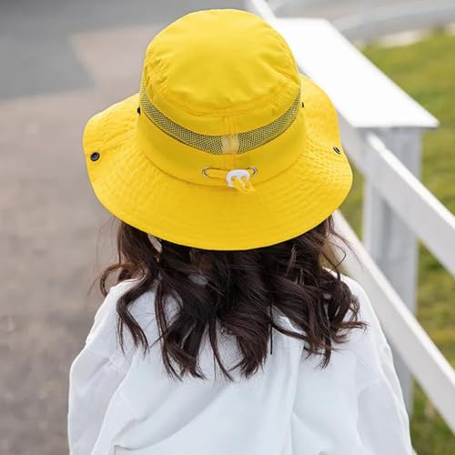 Outdoor Kids Sun Hat for Boys Girls Toddler - UPF 50+ Wide Brim Bucket Hat Quick Dry Foldable Breathable Fishing Safari Hat4