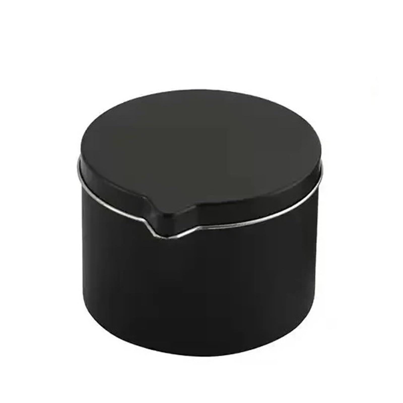 WJLYDM Metal Tins With Pour Spout For DIY Candle Making 12PCS Silver Black Empty Storage Box Cans Container(4oz Black)