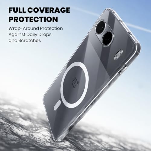 Image of DIZORO Crystal Clear Magnetic Compatible with Oneplus Nord 4 Back Cover case with Anti-Yellow (Compatible with Magsafe) Anti-Scratch | Shockproof Transparent Cover
