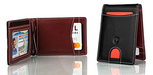 Monsoon [SAFARI Genuine Leather Slim Mens Wallet with Money Clip | RFID Blocking | Top Grain Leather Wallets for Men - Black2