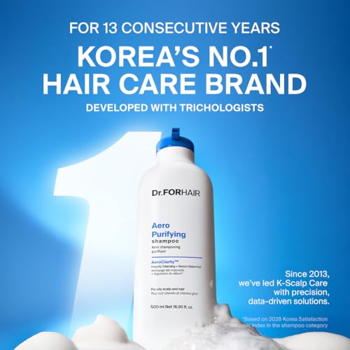 Image of DR.FORHAIR Aero Purifying Shampoo 16.9 fl oz | Clarifying Shampoo for Hard Water & Styling Product Buildup | Deep Cleansing Scalp Care for Fresh, Clean Hair | Korean Haircare
