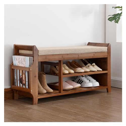 Banc à chaussures en bambou de qualité supérieure pour intérieur - 6