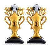 Soccer Party Decorations,2PCS 59" Giant Gold Soccer Trophy Foil Balloon