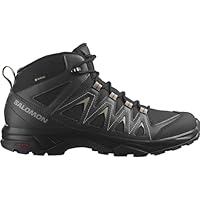 Salomon Men's X Braze Mid GTX Trail Running and Hiking Shoe, Black/Phantom/Vintage Khaki, 11.5 US