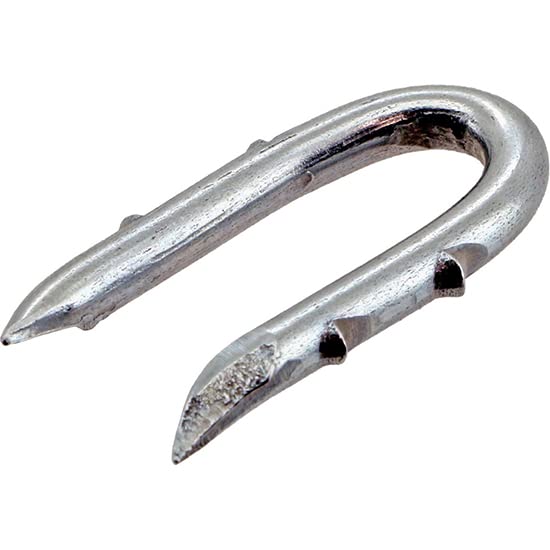Grampillón galvanizado con estrías - 19x35 mm