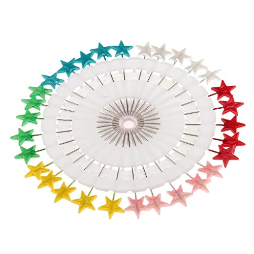 Milageto 30pcs Multi Shaped with Wheel Pins for Sewing Dressmaking, Star
