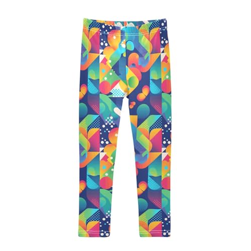 KLL Happy St Toddler Girls' Leggings Stretch High Waisted Dance Pants Exercise