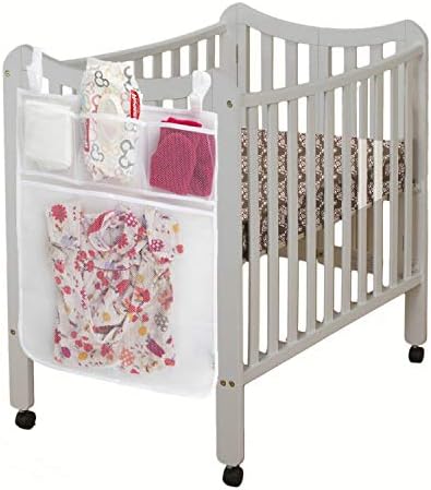 Yuyeran Nursery Diaper Caddy Organizer Baby Hanging Mesh Storage Bag Bed Bedside Pouch 19.6 x 23.6inch