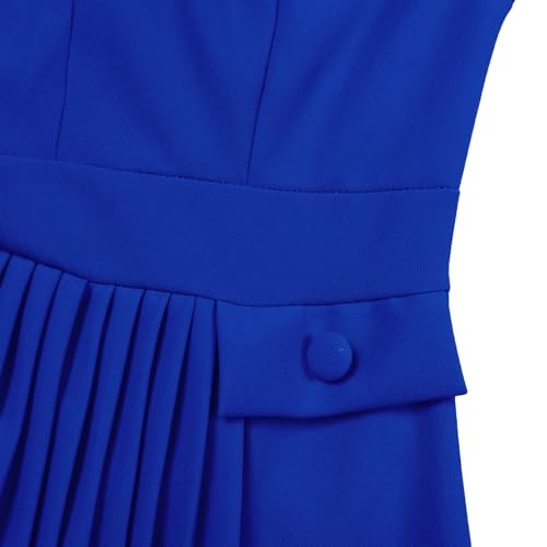 Image of Wear to Work Midi Dress for Women Business Casual A-line Dress Elegance Church Outfits