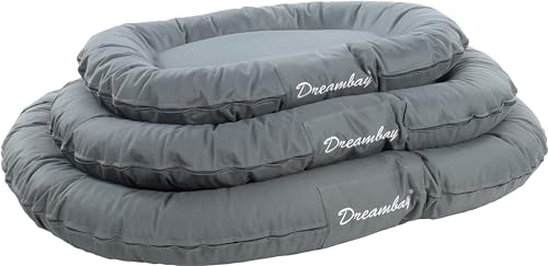 Flamingo Dreambay Ovales Hundebett – 100x75x15 cm, Perfekt für Labrador, Golden Retriever, Boxer, Dalmatiner usw.
