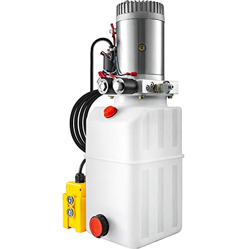 Image of Mophorn 6 Quart Hydraulic Pump Hydraulic Power Unit (Plastic, 6 Quart /Double Action)