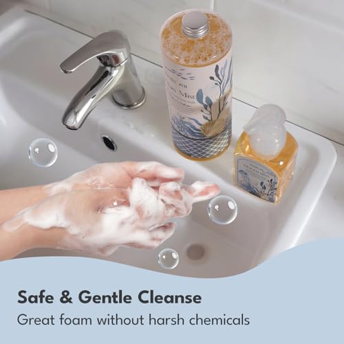 ROMIIE ZOI Hand Soap Refills, Foaming Hand Soap Natural Plant Moisturizing Handsoap Fragrance Ocean Mist - Soft Hand Wash for Kitchen & Bathroom - with Foam Soap Dispenser 1L/33.8oz Pack 0f 3 - Image 6