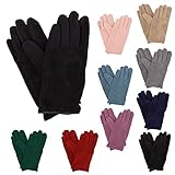Trendcool Guantes Mujer Invierno. Talla única. Guantes Tactiles para movil. Finos y Elegantes. Guantes Calientes para el Frio, Abrigados. Aptos para Trabajo, Conducir, Vestir. (Negro)