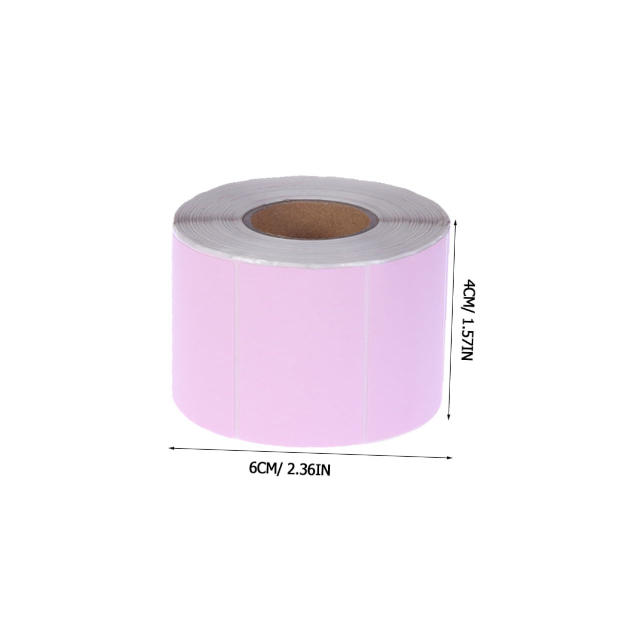 PRETYZOOM 2 Rotoli Etichette Termiche Adesive Rosa in Carta Termica Superficie Liscia, Etichette Autoadesive Vuote per Spedizioni e Imballaggi, Formato 60x40 Mm