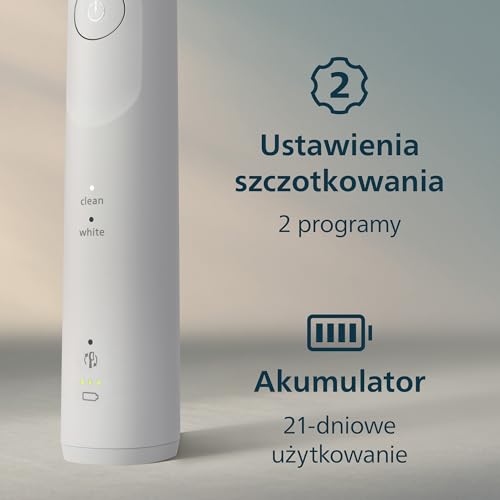 Philips Sonicare 5500 Electric Toothbrush, Sonic Toothbrush with 2 Modes, Pressure Alert, EasyStart, SmarTimer and BrushPacer, White and Navy, 2 Pack, Model HX7119/01 [New Technology]