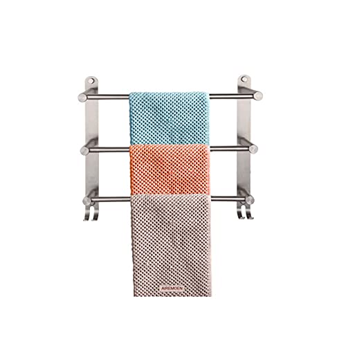 XYQCPJ Acero Inoxidable Toallero de 3 Capas, Creativo Varilla Colgante Multicapa Montado en la Pared Porta Toallas Baño, para Cocina Baño Aseo Oficina del Hotel Cover