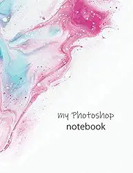 Notebook: Photoshop Color Waves, Blank, Soft Cover, Letter Size (8.5 x 11 inches) – Large format tool for your ideas and projects: Men`s and Women`s ... editor artist journal & diaries in classroom