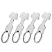 clé de jeton de Caddie d'acier Inoxydable - Caddy jeton Amovible Porte Clef (4 pcs)