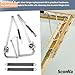 Sconva 55-2 Attic Ladder Hinge Arms with Springs Replacement Kit Compatible with Werner Mk5, WU2210, W2208, W2210 Attic Ladders Parts, Fits for Werner Attic Ladders Manufactured After 2010