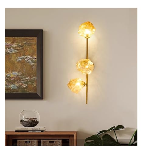 Lampe en verre ambre lampes murales LED créatif décor de salon