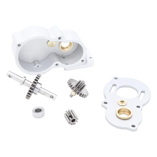 Cnc Gearbox Middle Transmission Box With Motor Gear For Lcg Chassis Low Center Of Gravity Frame Scx10 90046 90047 Parts (Silver) #TOP4