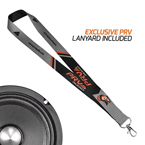 PRV AUDIO 2X 6MR250B-4 Slim Midrange 6.5" Shallow Bullet Speakers 250 Watts 4 Ohm, Slim Mount Car Audio Bullet Loudspeaker Compact for Doors with 1 Exclusive Lanyard (2 Speakers) by PRV AUDIO - Image 2