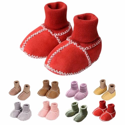 Baby Warm 𝐅𝐮𝐫 Boots, 2024 New Warm Cozy Fleece Baby Booties, Winter Snow Anti-Slip Soft Sole Warm Sock Shoes4