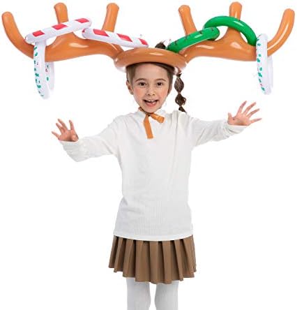 Inflatable Antlers Toss Game Combo Set, Reindeer Antler toss Game Combo Game Set for Christmas Party, One Size fit All (Bingo Set)