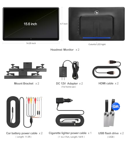 Seventour APAD-156 15.6 Inch 4K Android Portable Car Tv Headrest Monitor Tablet thumb #5