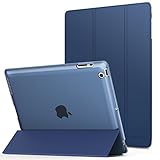 Case for iPad 2 / 3 / 4 - MoKo Ultra Lightweight Slim Smart-shell Stand Cover with Translucent Frosted Back Protector for iPad 2 / The NEW iPad 3 (3rd Gen) / iPad 4, Navy BLUE (with Auto Wake / Sleep)