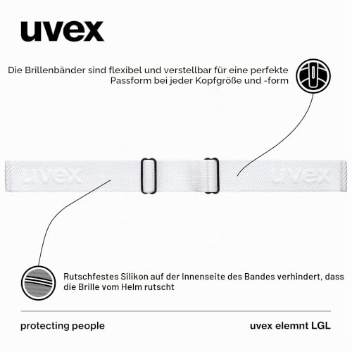 Uvex elemnt LGL Skibrille, white/lasergold lite-clear, one size – Ansicht 6