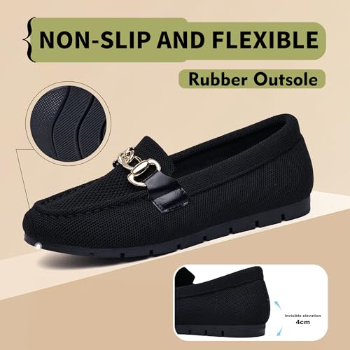 Image of ABEJOJO Women's Loafer Shoes, Comfortable Slip on Casual Flat Penny Shoes for Walking, Driving, Dressy