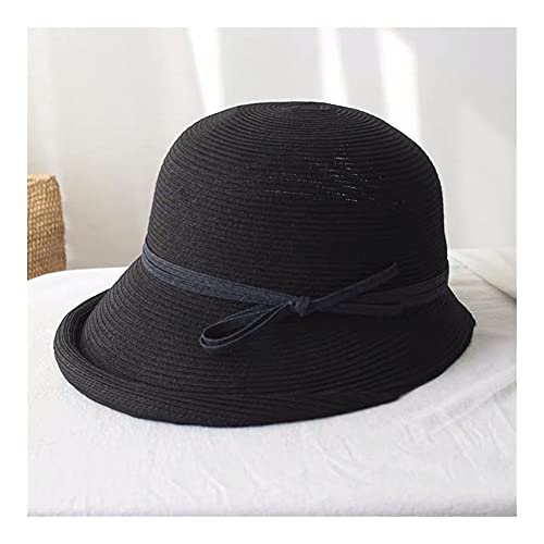 Chapeau de paille pliable grand bord pour femme idéal à la plage