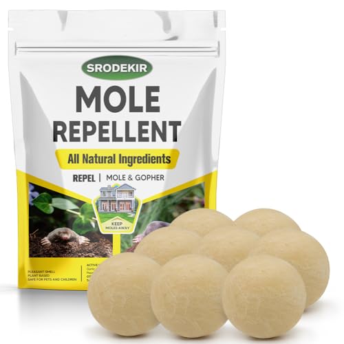SRODEKIR Mole Repellent,Vole Repellent Outdoor,Gopher Repellent, Mole Deterrent for Lawn,Natural...