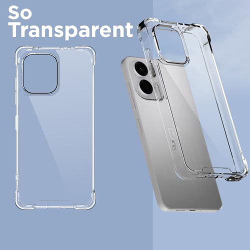Image of Amazon Basics Back Cover for OnePlus Nord CE 6 5G PC + TPU Clear Transparent Raised Edges Shockproof Protective Phone Bumper Case (Transparent)