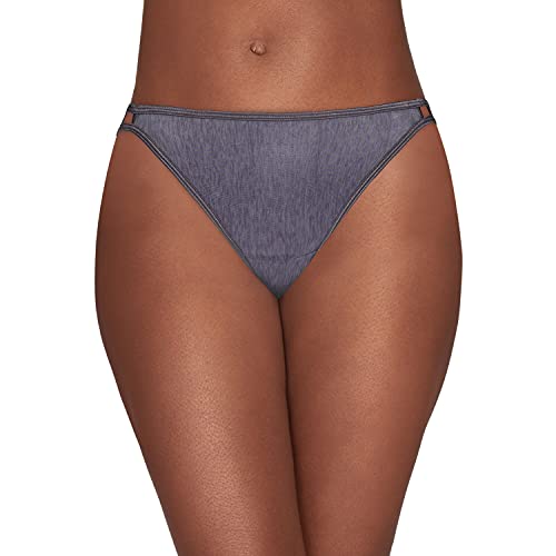 Vanity Fair Women's Illumination String Bikini Panties (Regular & Plus Size), Steele Violet, 6