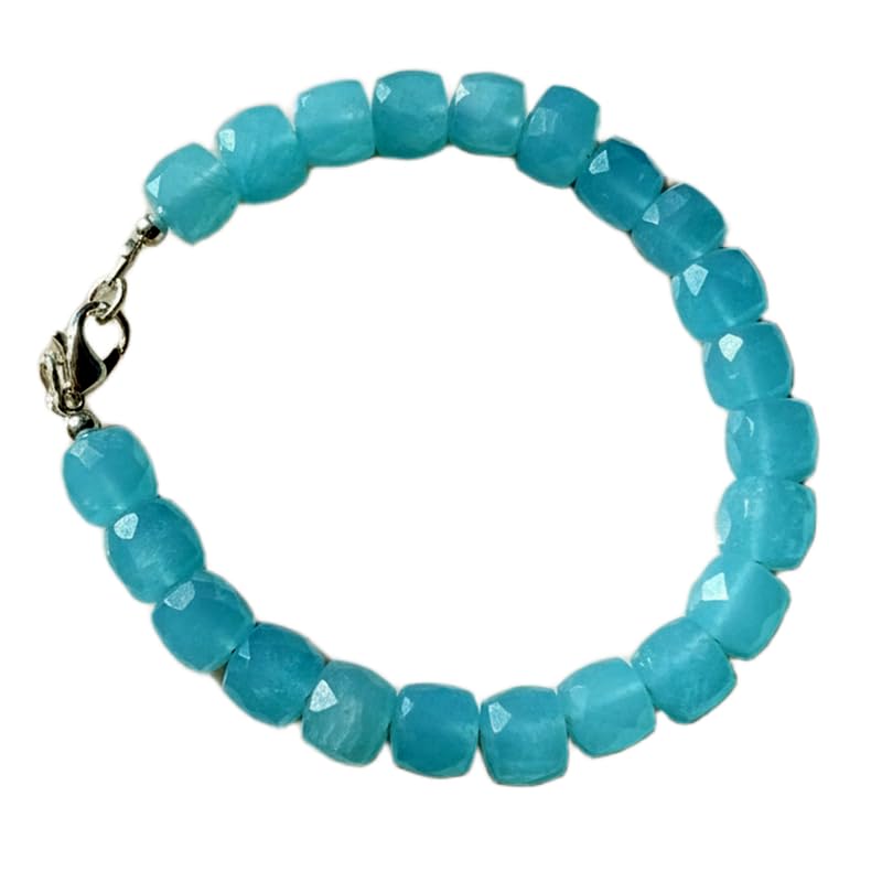 Bracelet calcédoine bleue naturelle pour sublimer vos tenues bohèmes chic