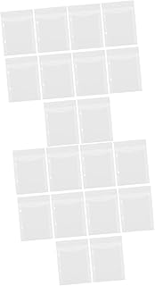 MAGICLULU 20 Peças Saco De Armazenamento De Recibos Adesivo Plástico Transparente Fichário Recipiente De Plástico 6 Furos Fichário Pastas Com Zíper Pvc Zíper Fichário Bolso Plástico