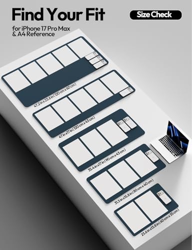 Image of YSAGi Leather Desk Protector, Office Mat, Large Mouse Mat, Non-Slip PU Leather Blotter, Laptop Pad, Waterproof Writing Pad for Office and Home (Dark Blue, 31.5 inch x 15.8 inch)