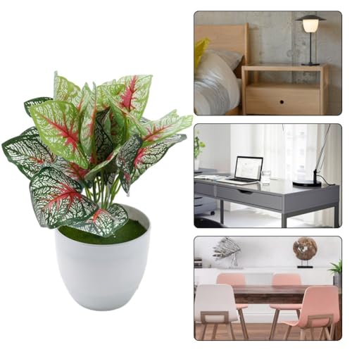Kivivaka Planta de bonsái artificial en maceta de 22 cm, follaje realista, decoración de escritorio, hogar, restaurante, hotel y 3#
