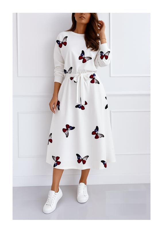 dwellify Women's Rayon Midi Dress with V Neck Sleeveless Floral Pattern Knee Length A Line Style Regular Fit and Flare-picture-27