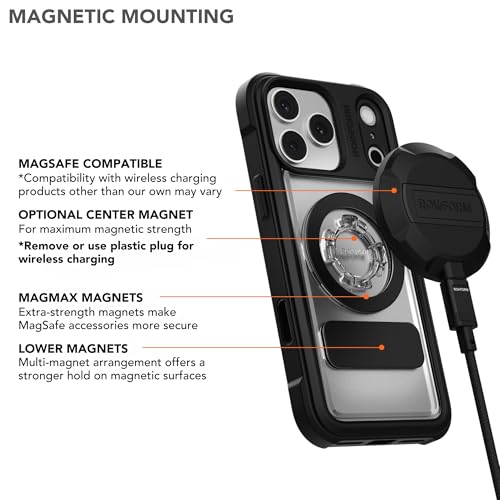 Coque compatible iPhone 17 Pro Max Rokform Crystal transparente magnétique