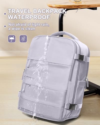Image of coowoz Large Travel Backpack Carry On for Women Man Gym Backpack with Laptop Compartment Mochila de Viaje Teacher Personal Item Backpacks Rucksack Airplane Accessories Must Haves Purple