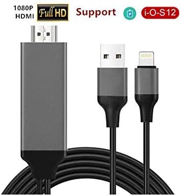 Preteco Phone to HDMI, HDMI Adapter for Phone to TV, Digital AV Adapter HDTV, Phone to HDMI Cable 1080P HDTV Compatible with Phone XS/XSmax/XR/X/8/7/6/plus