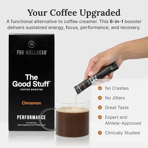 Image of The Good Stuff | Cinnamon Coffee Booster | Healthy Coffee Creamer for Focus & Energy | Keto, Non-Dairy Creamer Powder with MCT Oil, Collagen & L-Theanine | 14 Servings