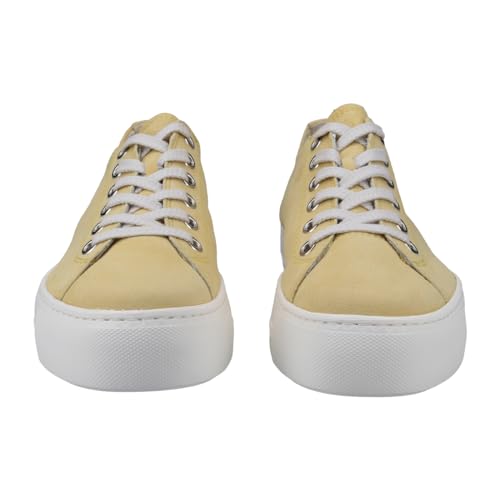 Paul Green Women's 4790-715 Suede Yellow Trainers2